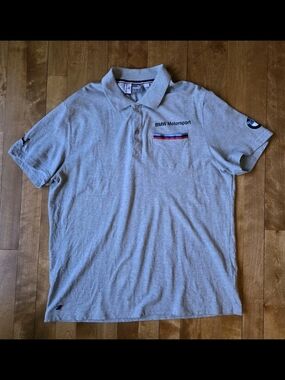 Puma BMW Motorsport Mens Polo Shirt Sz XL Gray Cotton 3231
